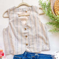 She & Sky Striped Vest