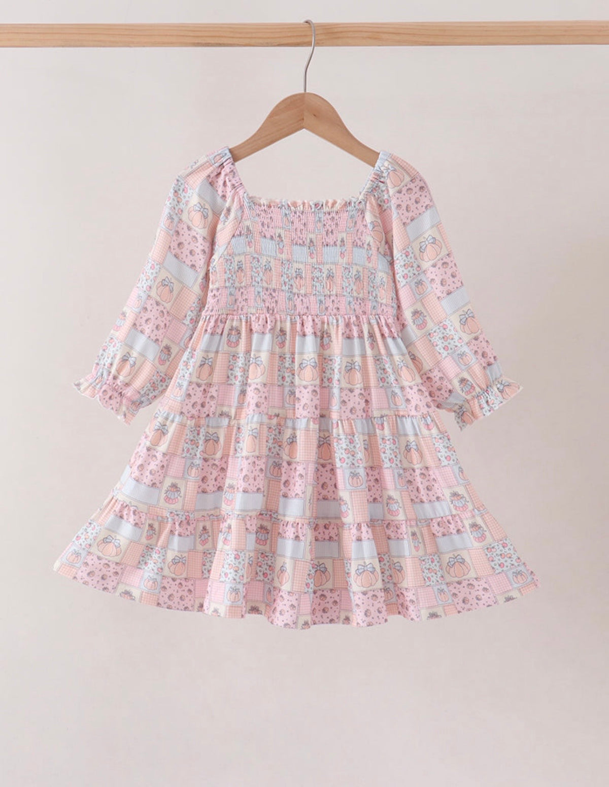 Pink Pumpkin Smocked Dress