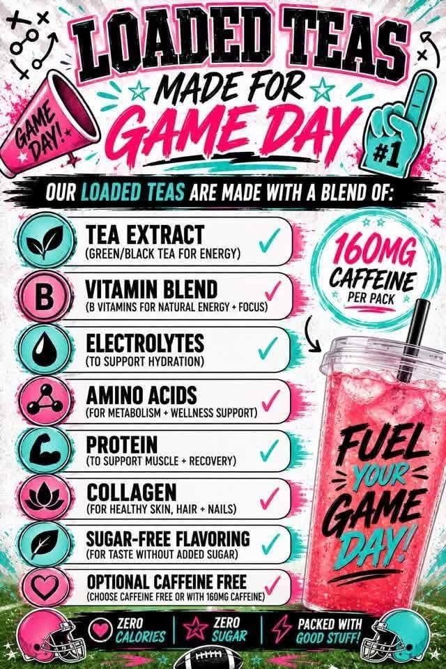Game day Loaded Teas